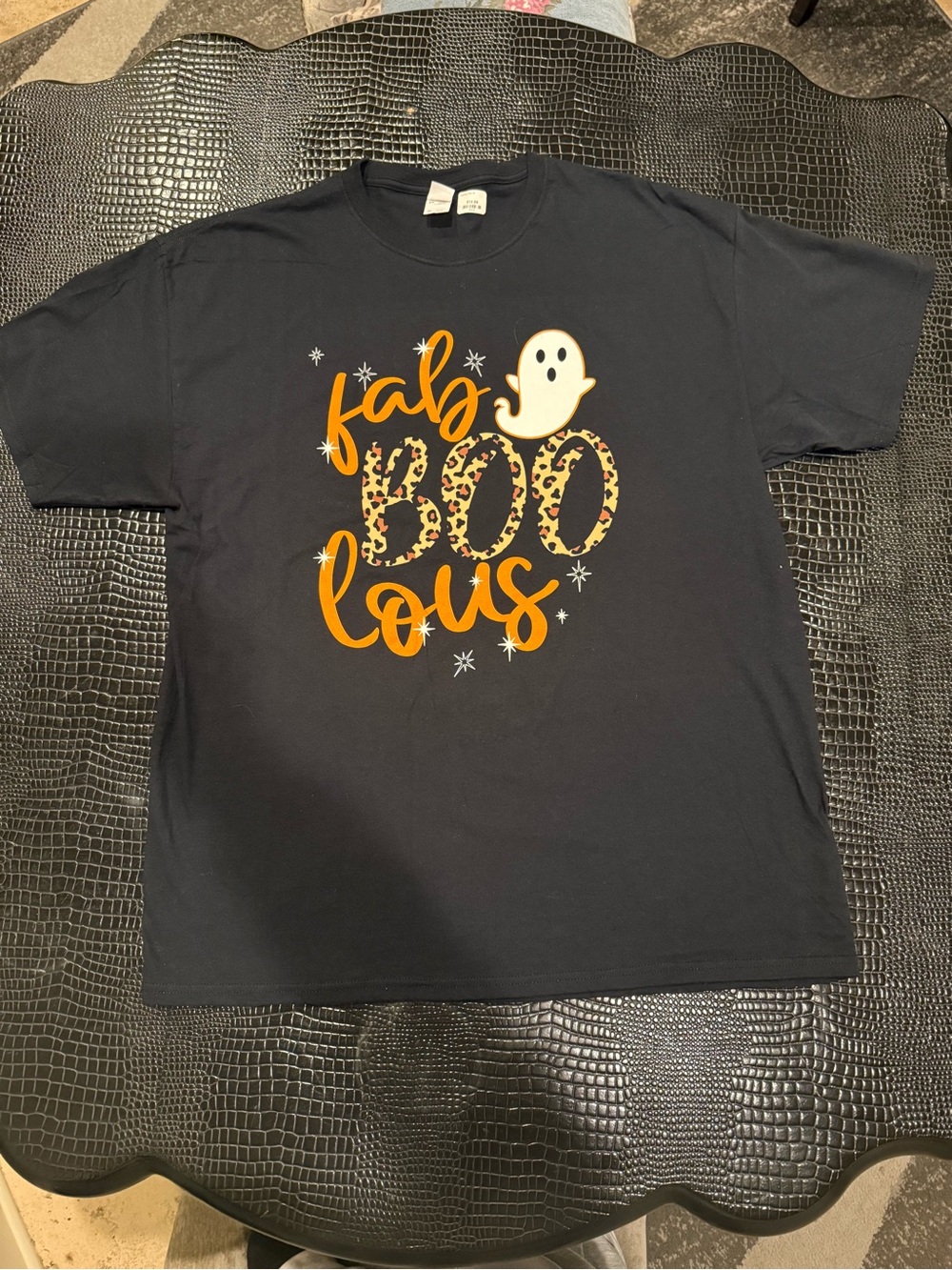 Women’s Fab BOO Lous Halloween Tee - Black